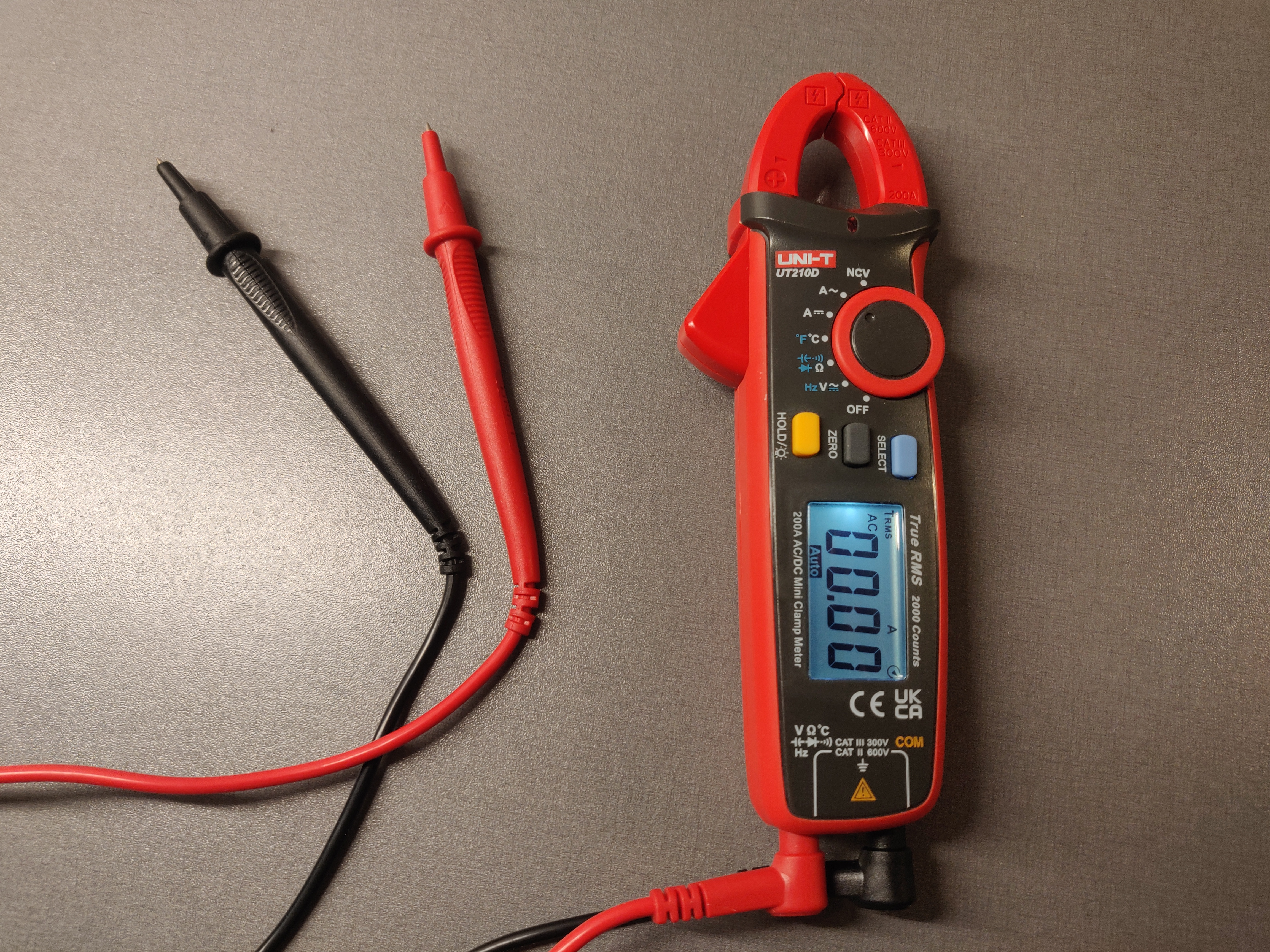 Tångmultimeter med temperaturmätning