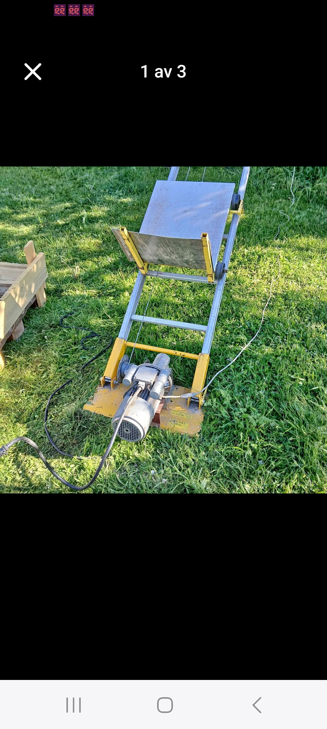 Tegelhiss /matrial transportör