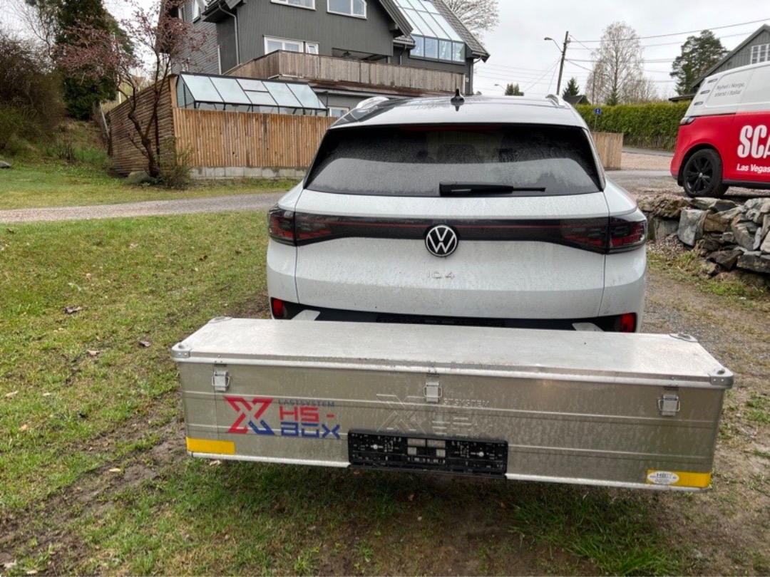 Transportboks til hengerfeste - bakboks