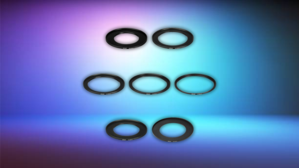 Set of step-up rings 26mm-82mm
