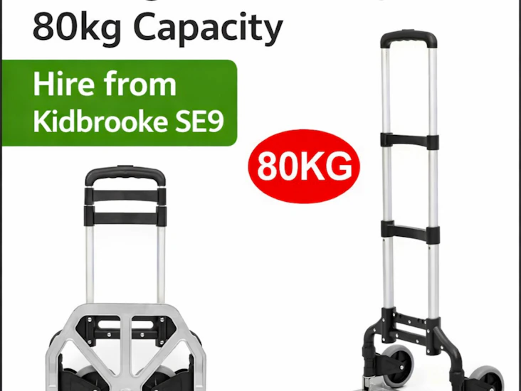 Heavy-duty folding hand trolley for hire