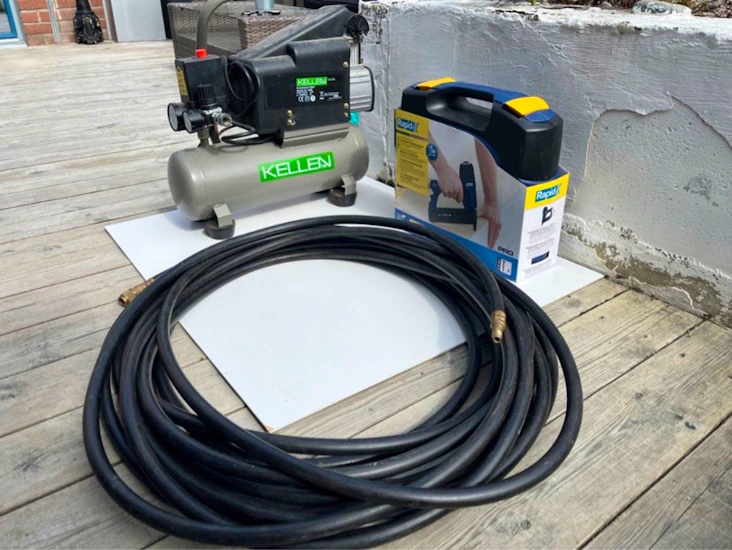 Dykkertpistol m/kompressor og slange