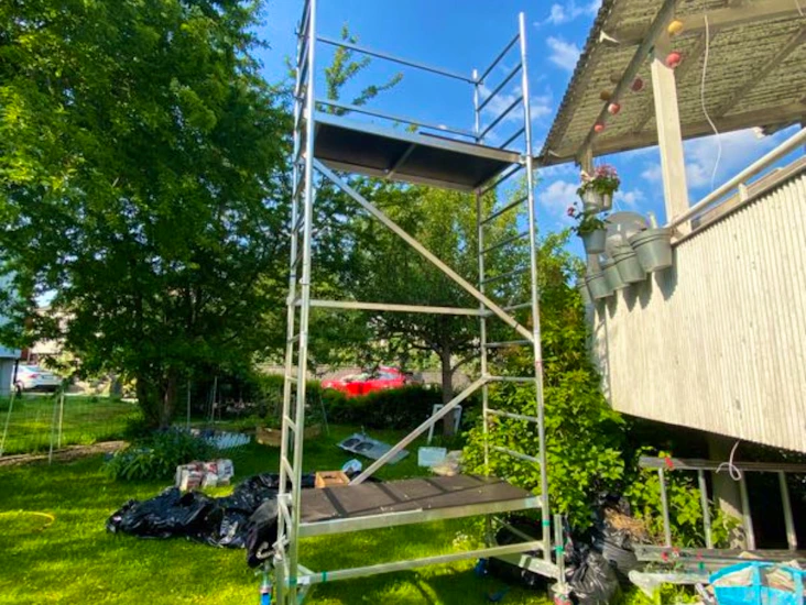 Rullställning / byggnadsställning arb.höjd 7m