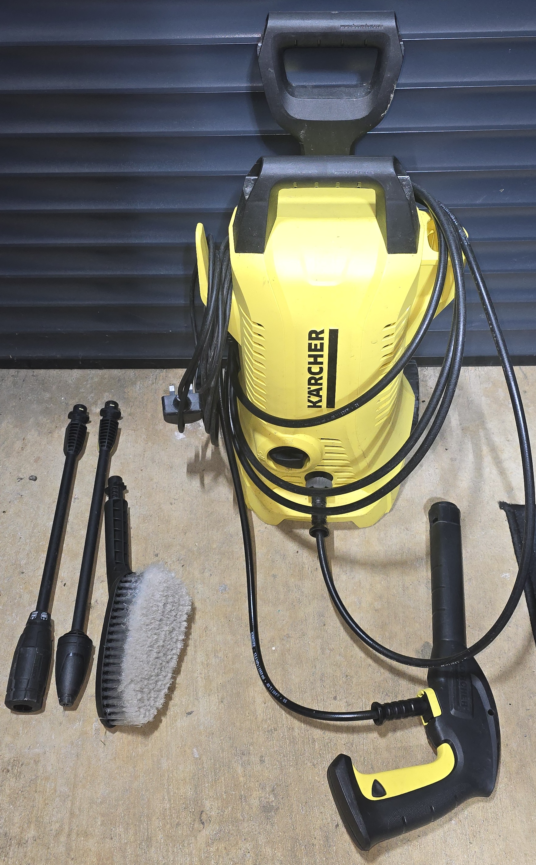 Karcher k2 power control pressure washer – adjustable pressure + car brush