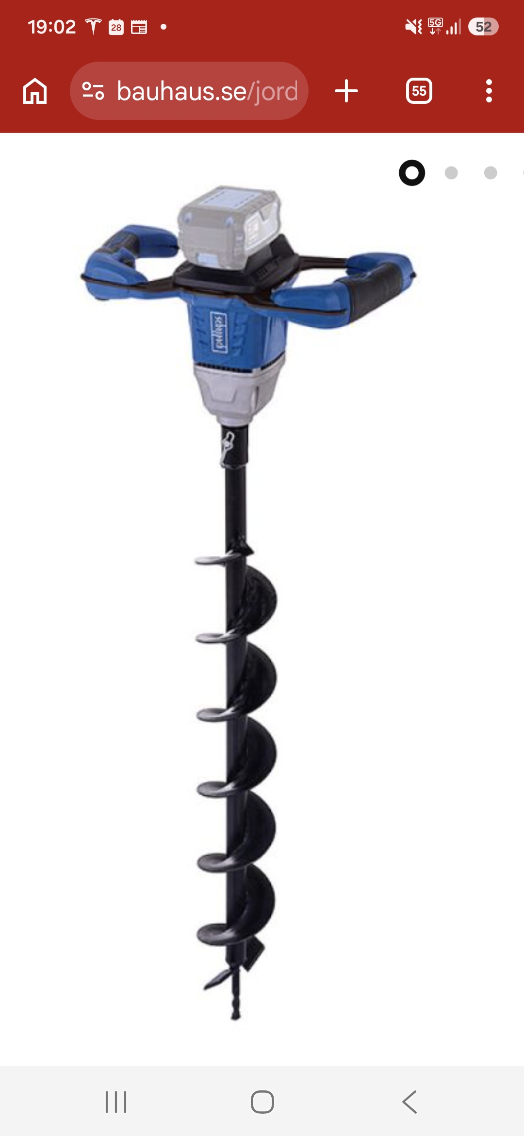 Jordborr scheppach eb2000 1450w 52cm³ bensin