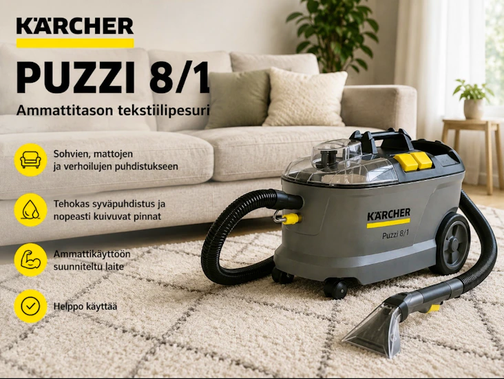 Kärcher puzzi 8/1 -tekstiilipesuri
