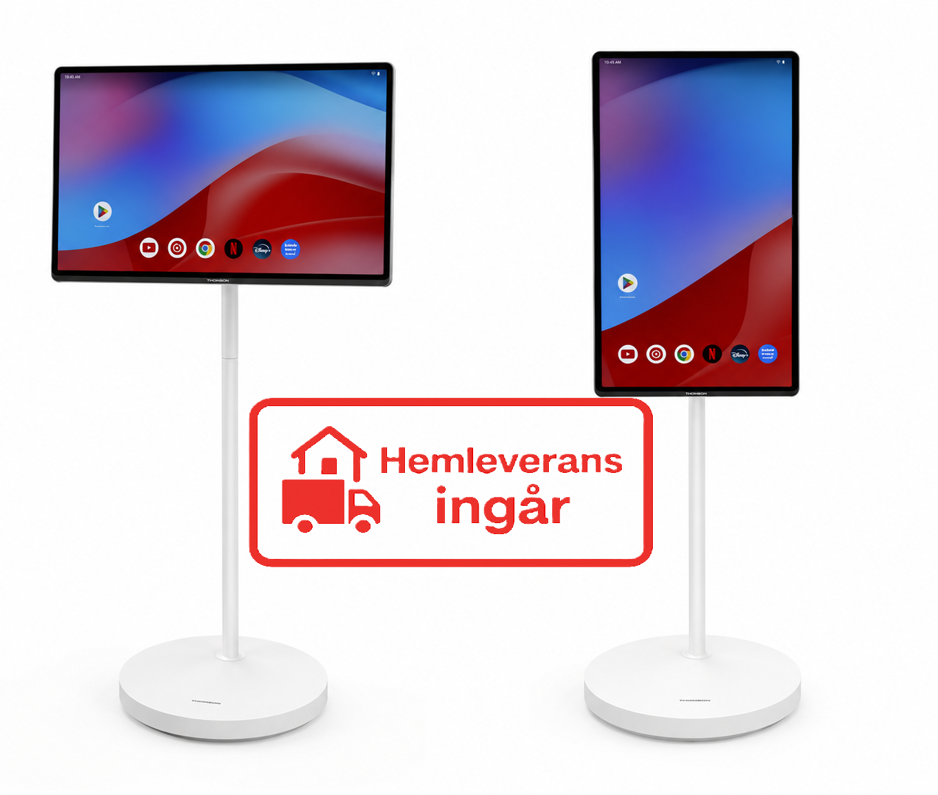 Thomson go plus pro 27” 4k uhd pekskärm på stativ 📺✨