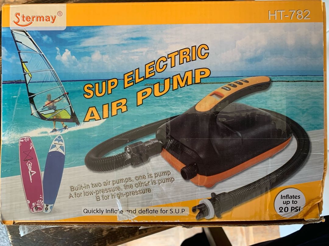 Elektrisk pump til sup/airtrack/båt/kajak etc
