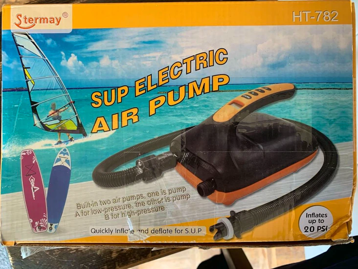 Elektrisk pump til sup/airtrack/båt/kajak etc