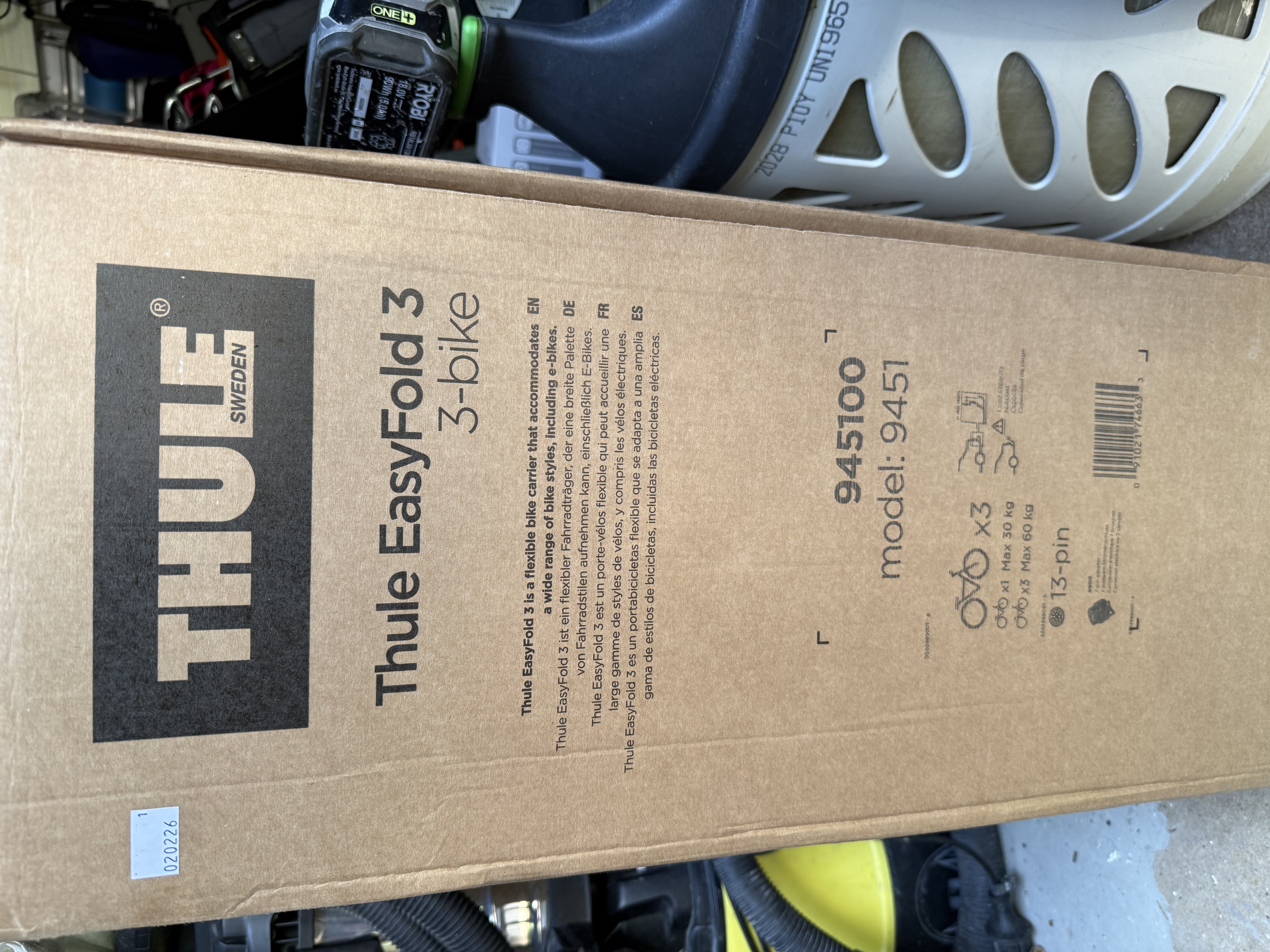 Thule easyfold 3 3+1 pyörän polkupyöräteline