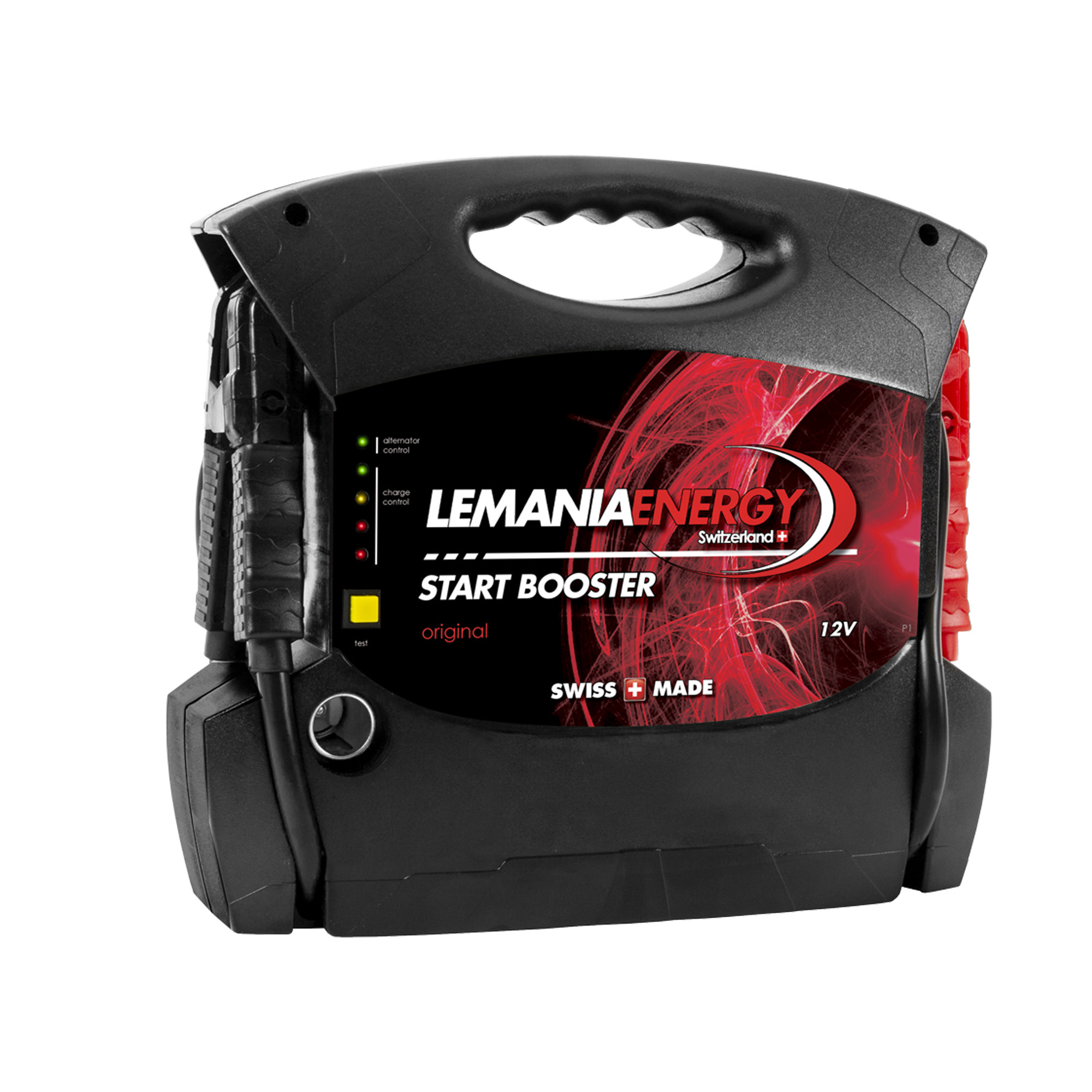 Lemania p1 startbooster 12v – kraftig starthjelp for bil, båt og mc