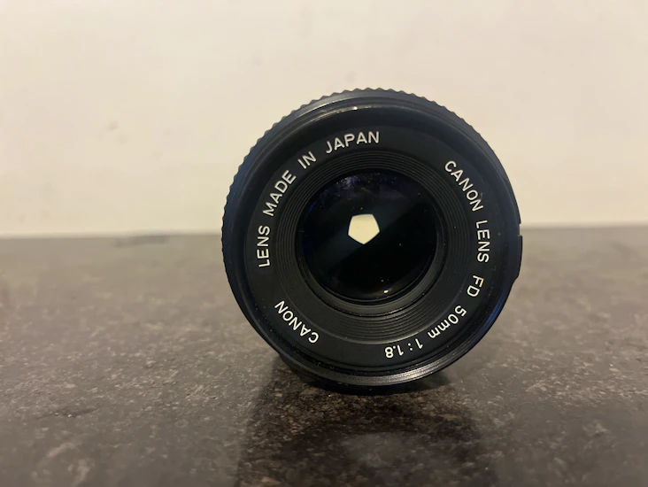 Canon fd 50mm f1.8 lens made in japan