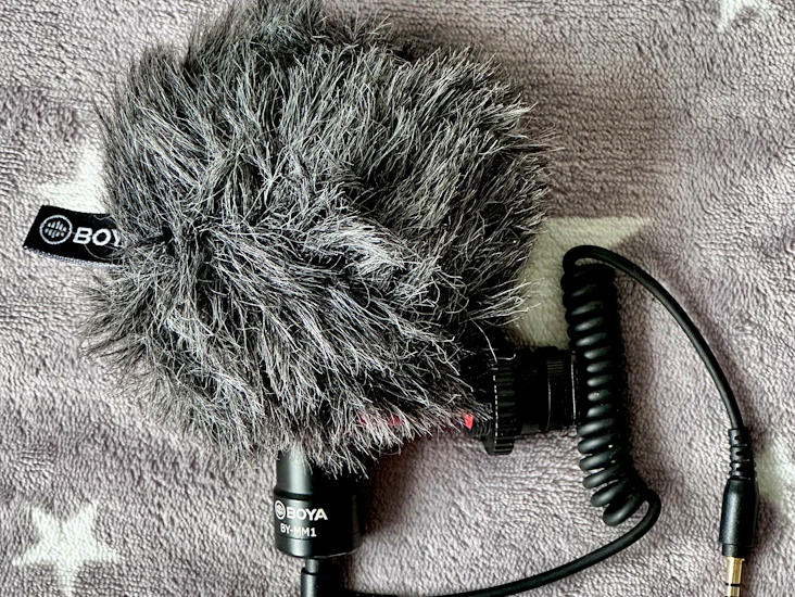 Boya by-mm1 compact microphone – complete set