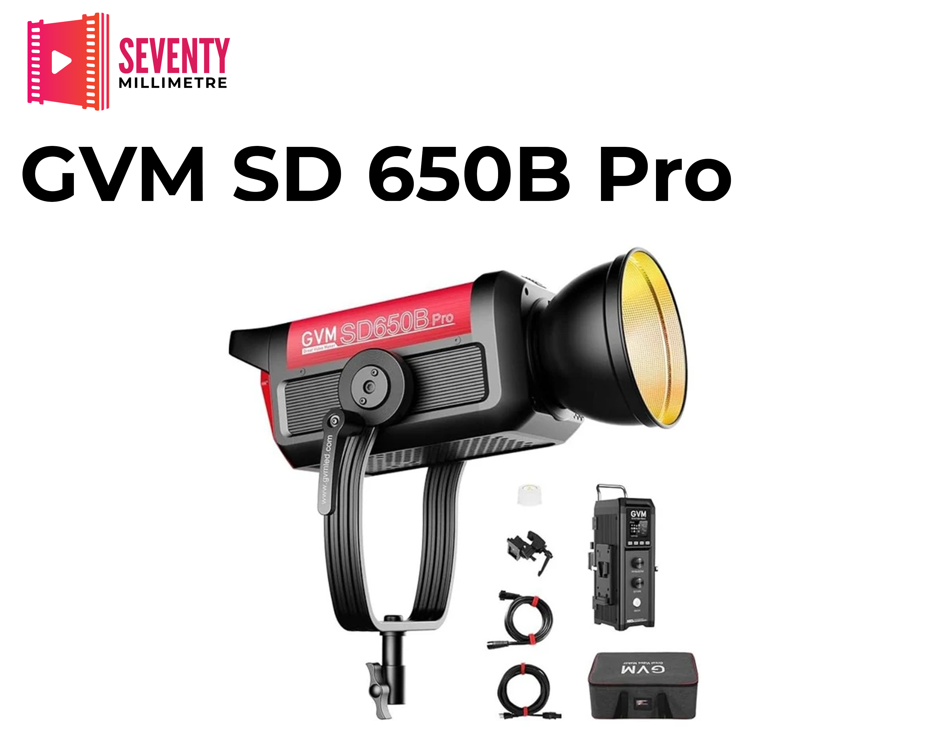 Gvm pro sd650b 650w bi-color led monolight