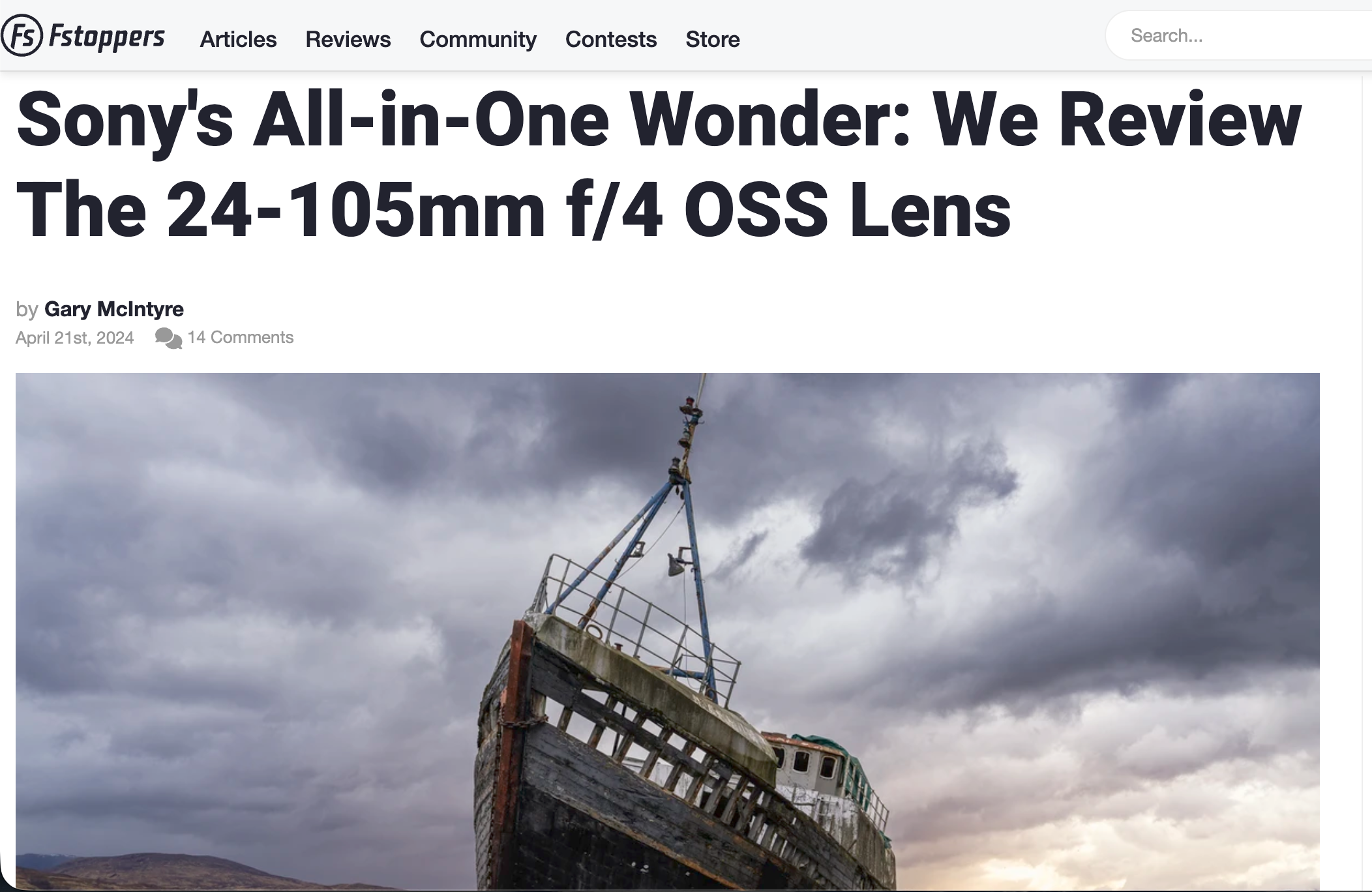 Fe 24-105mm f4 g oss lens
