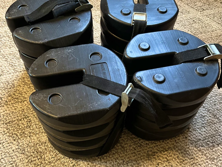 50 lb tent weights (4)