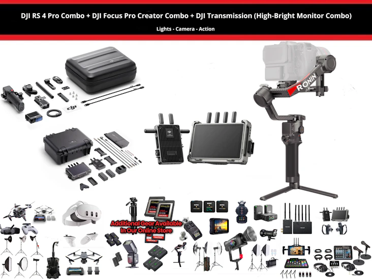 Dji rs4 pro + dji focus pro creator + dji transmission high-bright monitor combo