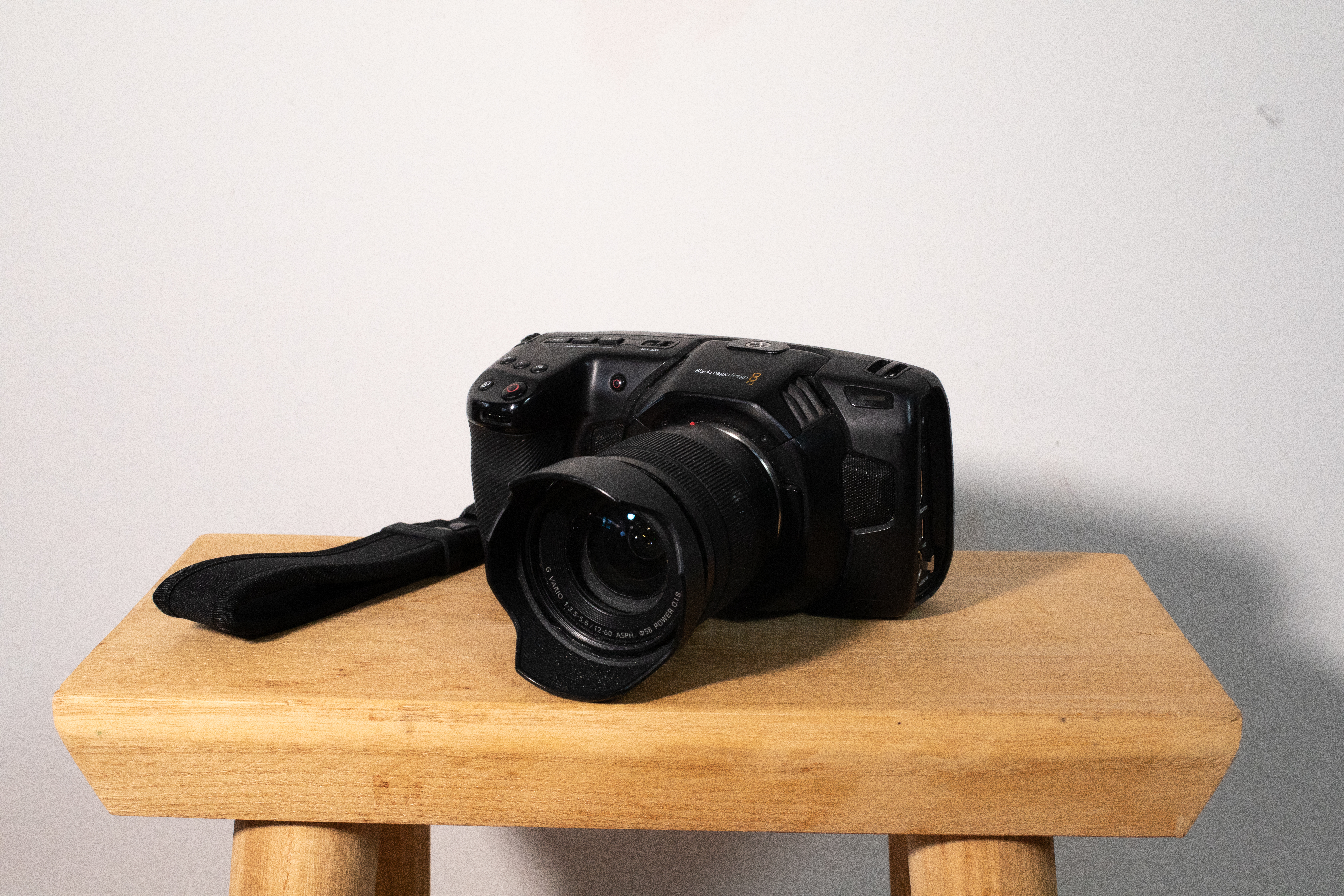 Blackmagic pocket 4k body only with lumix 12-60 ois