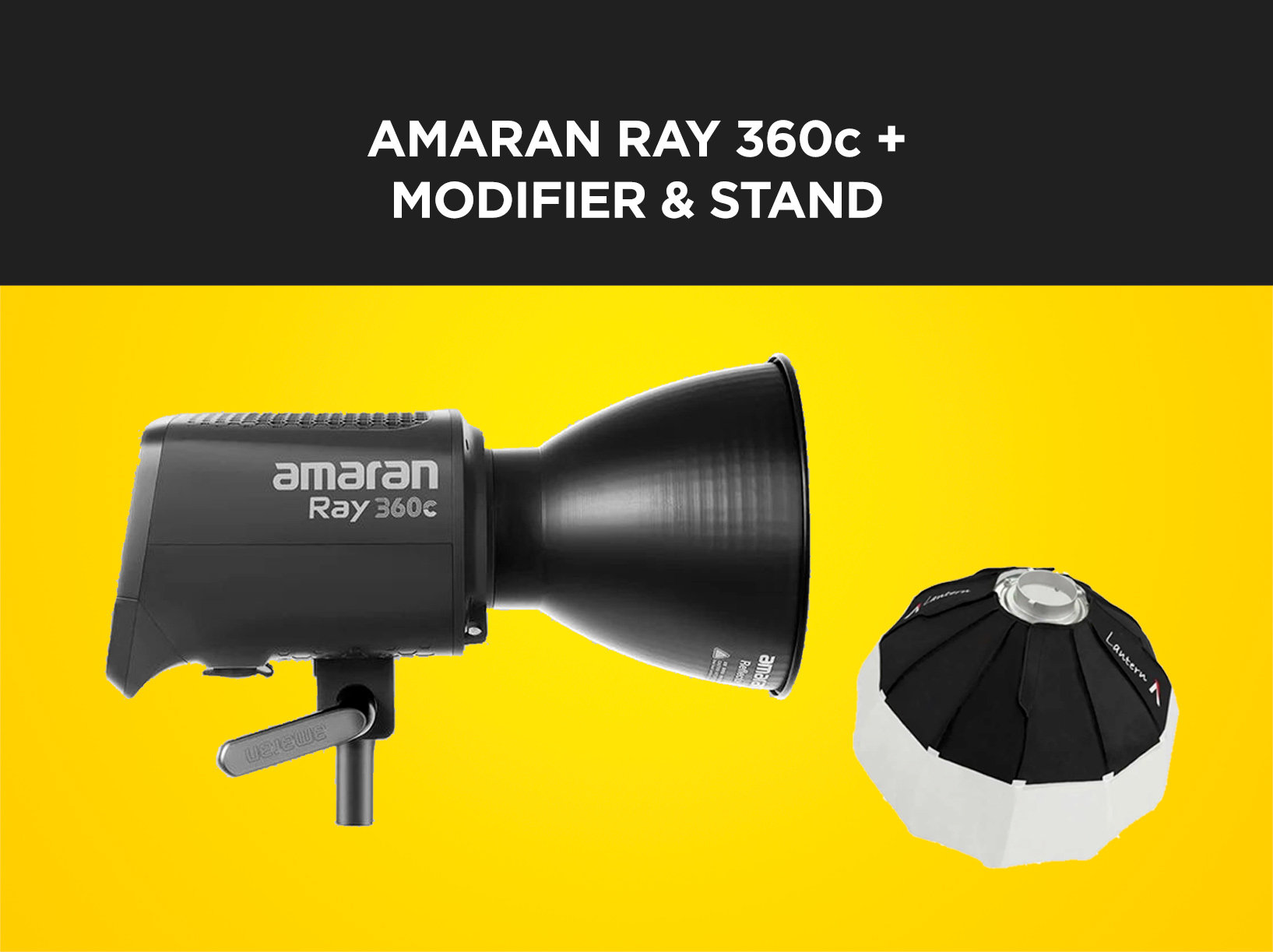 Aputure amaran 360c rgb led + modifier + stand