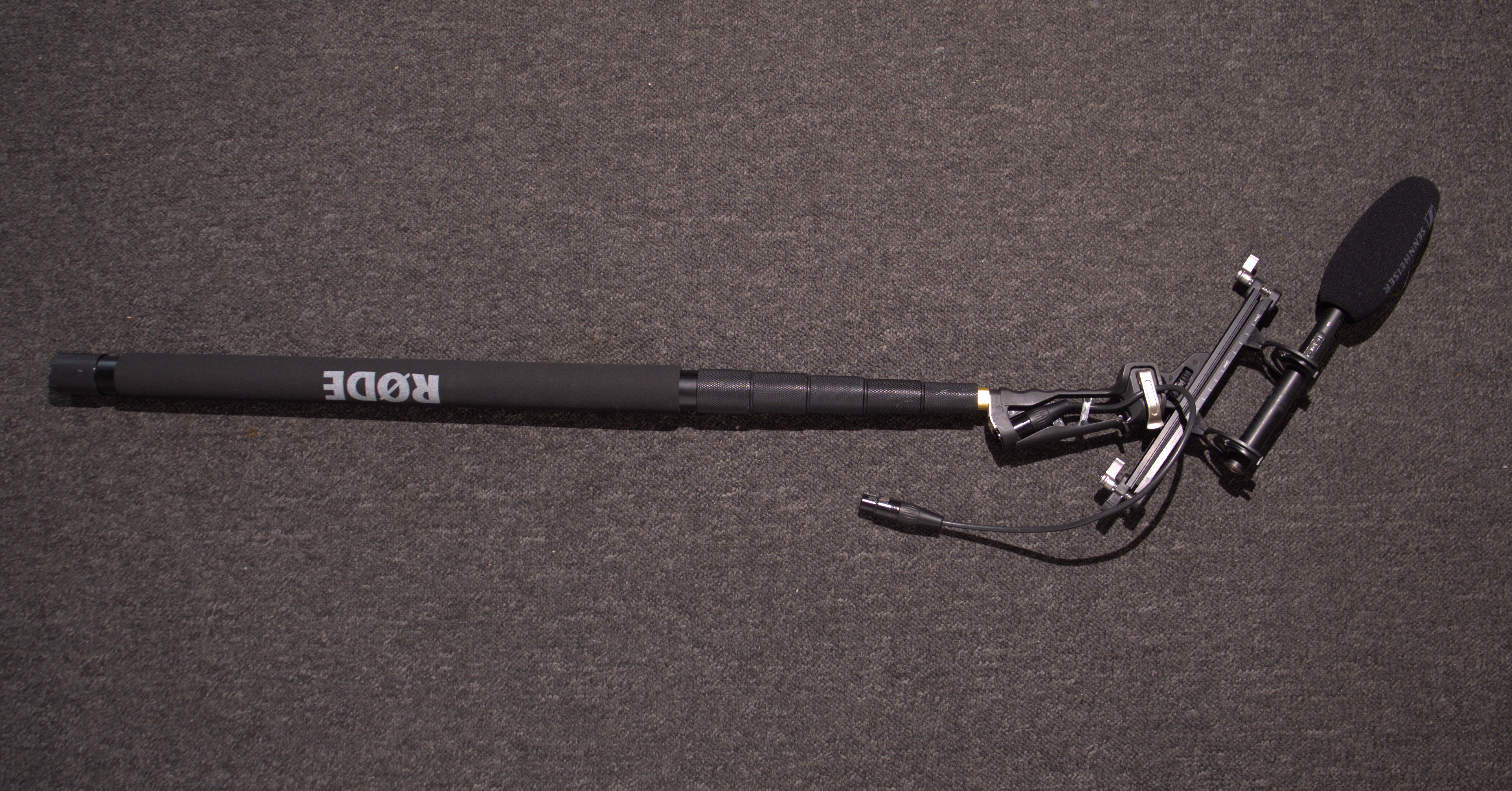 Shotgun mic with boom pole