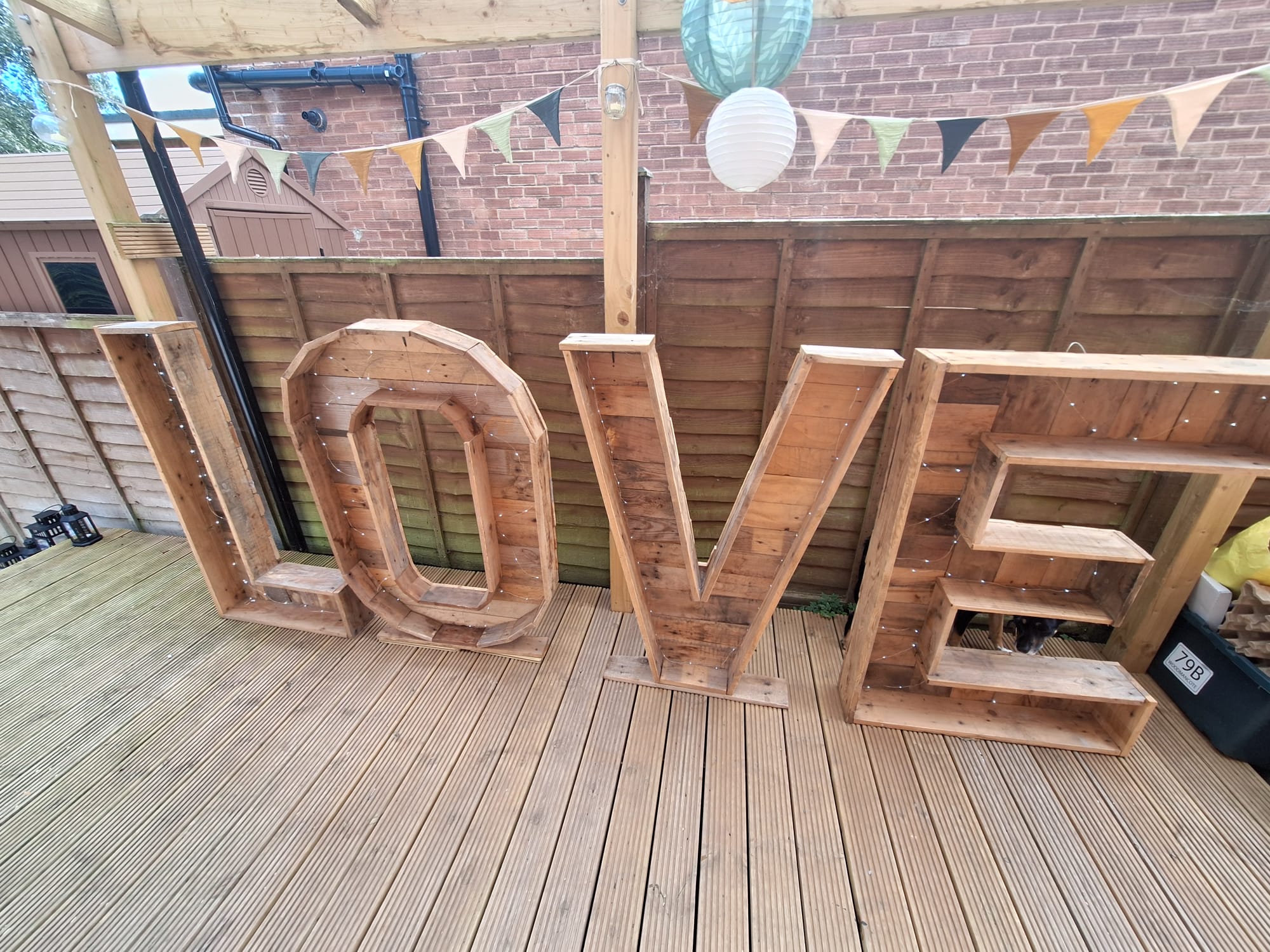 Wedding / anniversary party wooden love signs