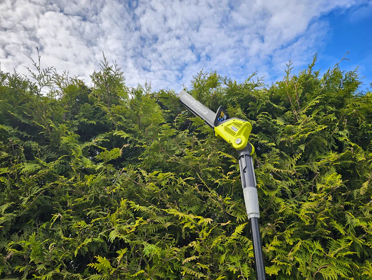 Ryobi hekksaks med forlenger