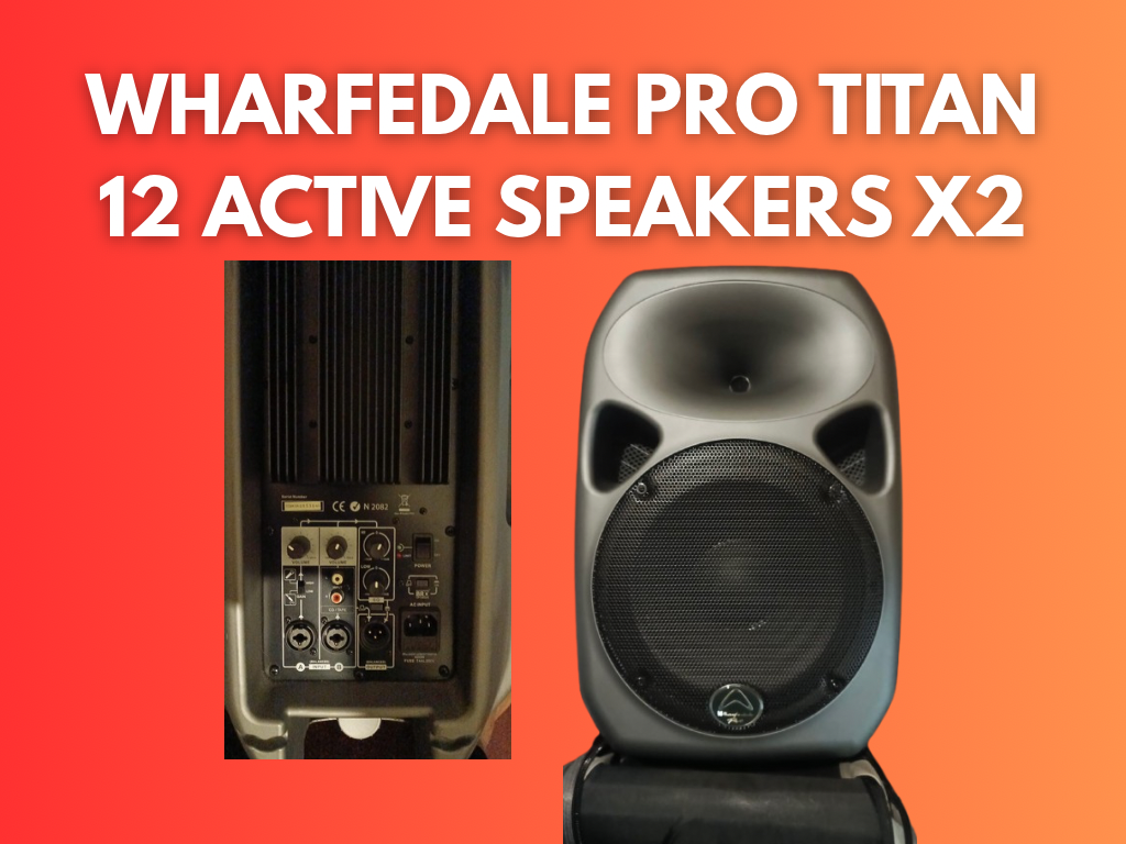 Wharfedale pro titan 12 portable speakers x2