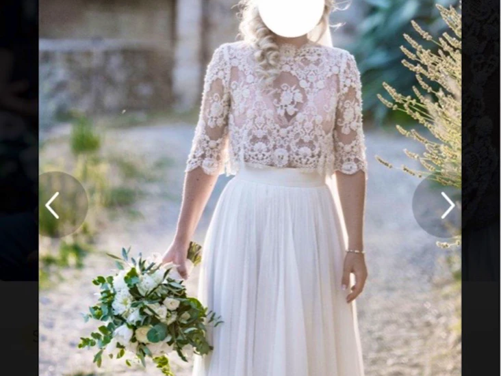 Cecilie melli todelt brudekjole