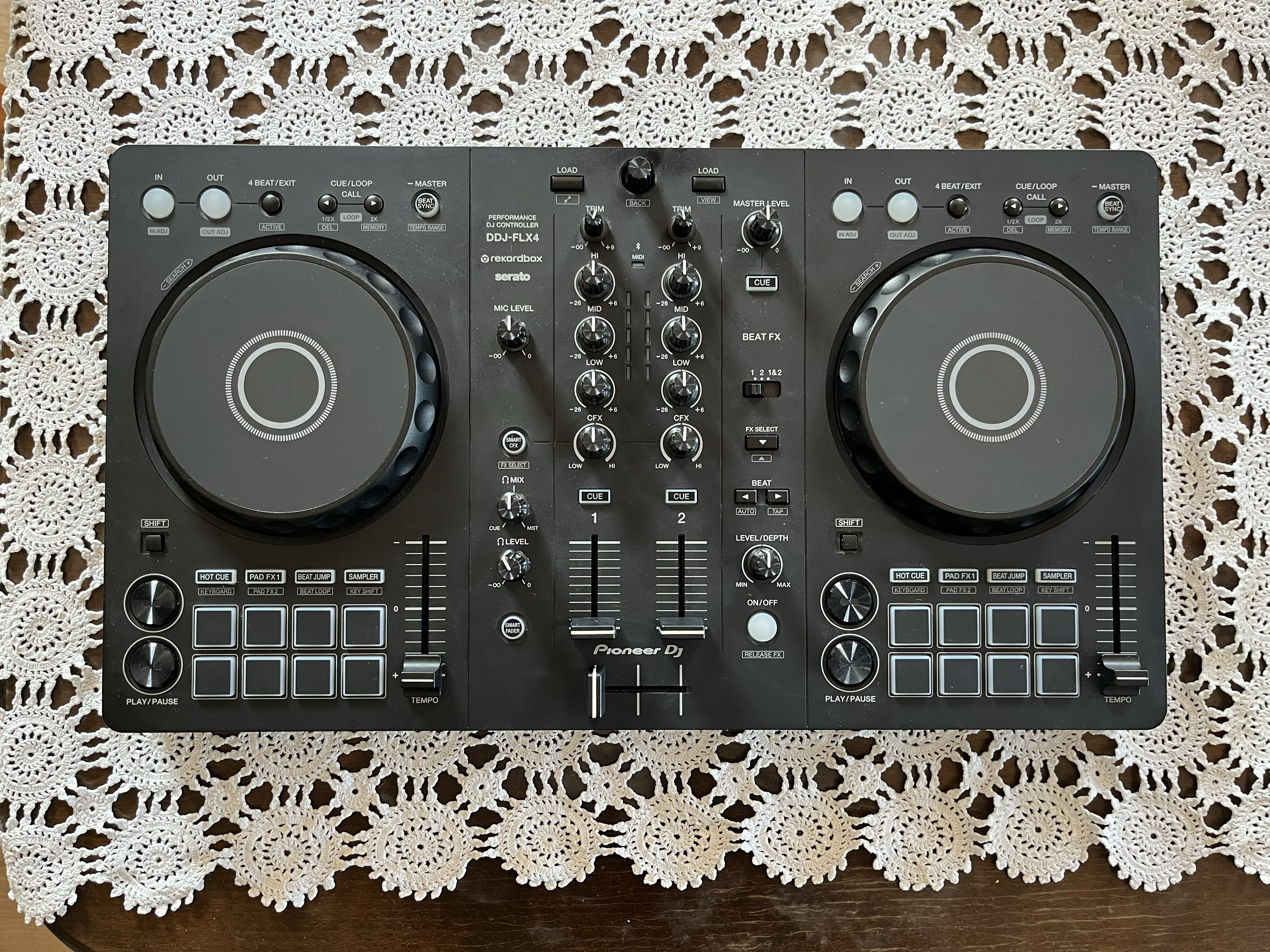 Dj controller - komplett kit, klar til bruk (flx4)