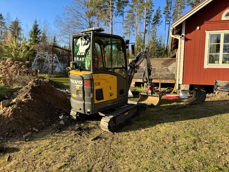 Volvo ec18e med rototilt