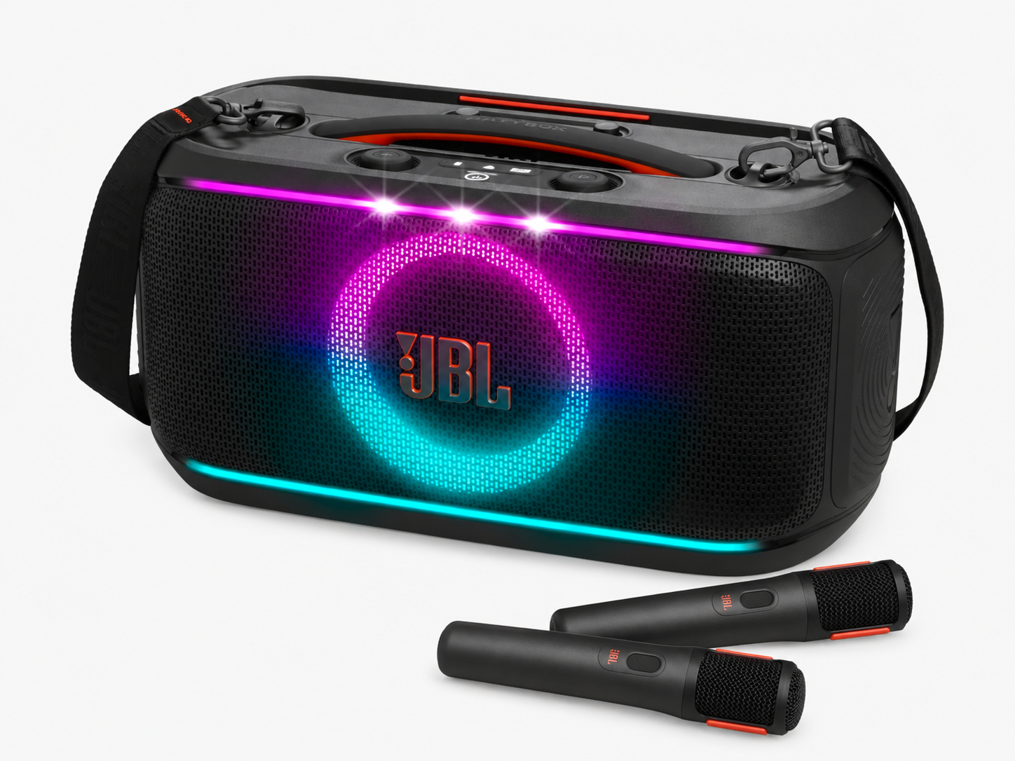 🎤🔊✨ jbl partybox on-the-go 2 + 2 langatonta mikrofonia vuokraan ✨🔊🎤