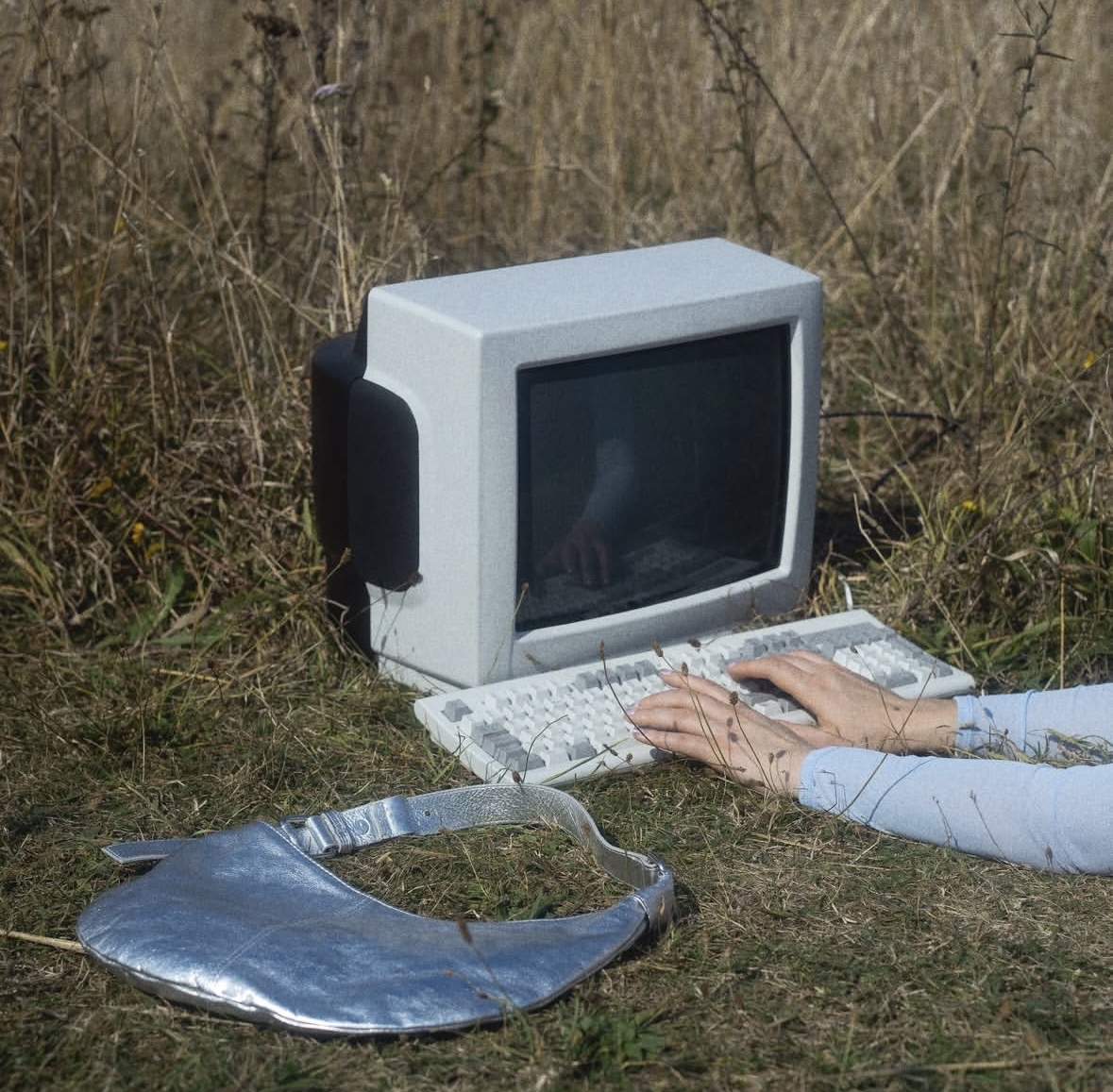 Retro crt tv white prop
