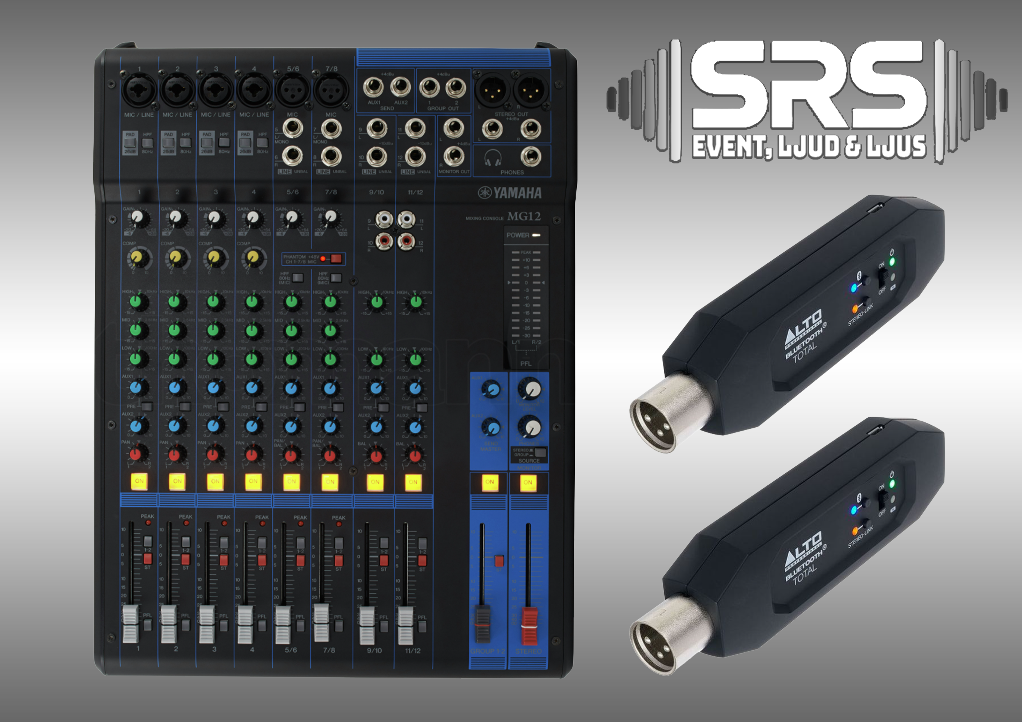 Yamaha mg12 ljudmixer + bluetooth pro adapter 