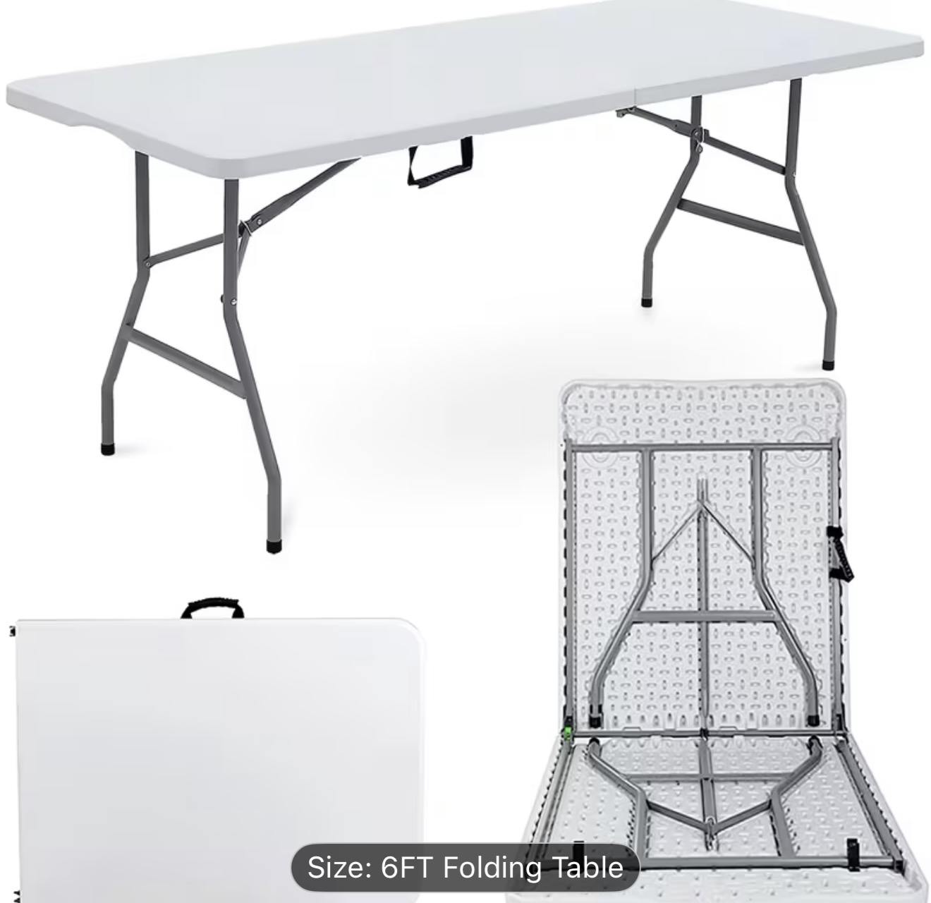6ft folding table with carry case