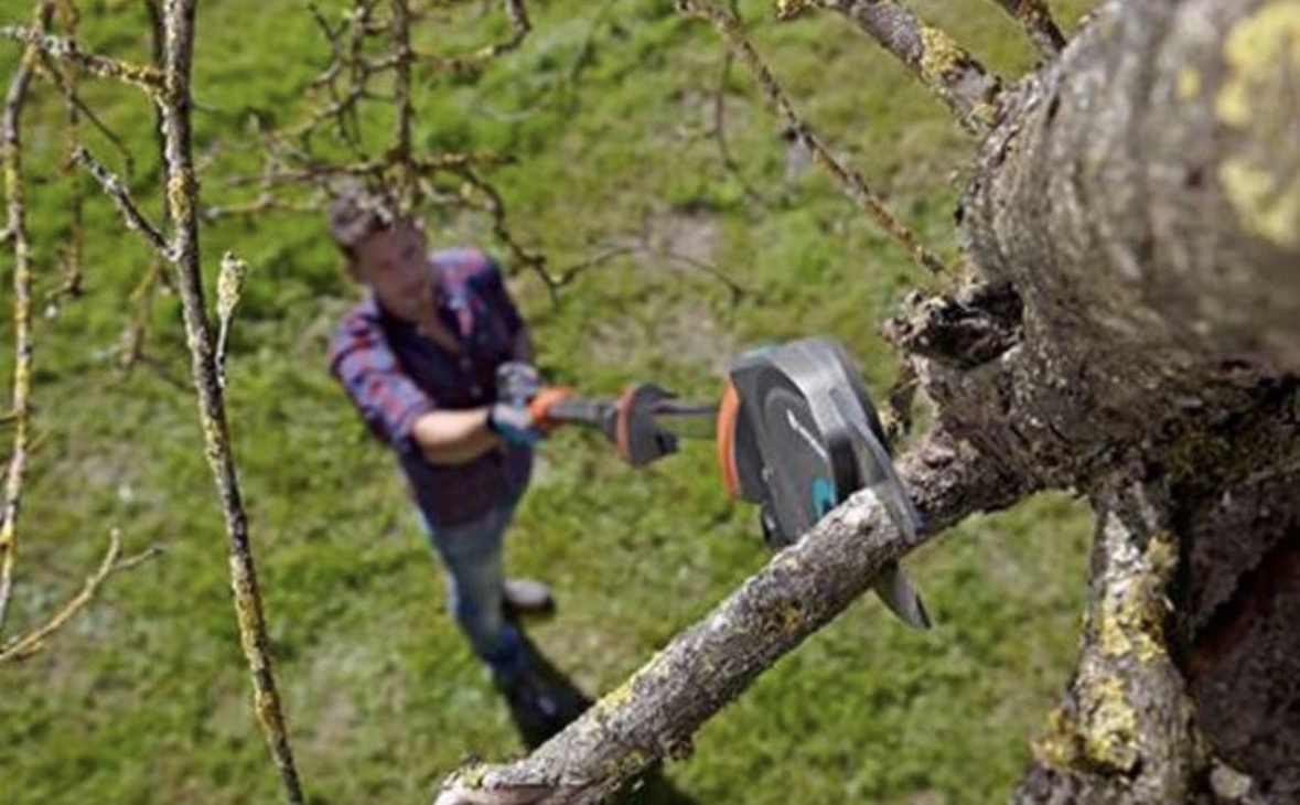 Arboristpaket: gardena teleskopsax + grensåg + grensax: telesteleskopisk grensax