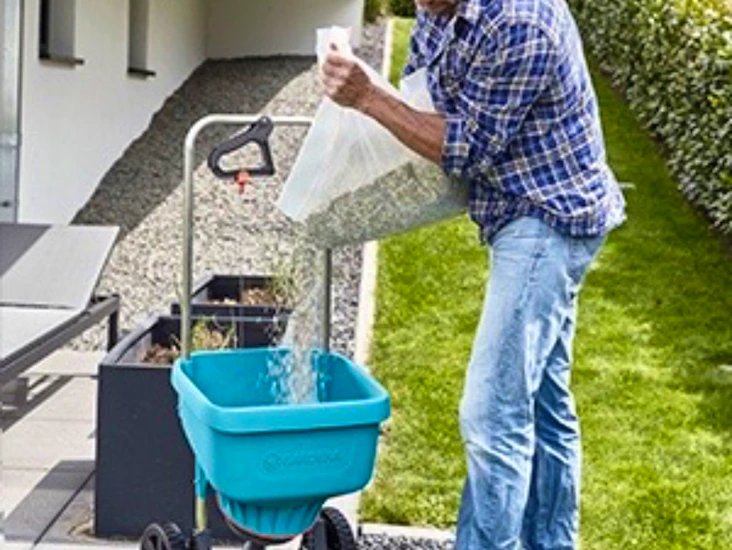 Gödsel/fröspridare gardena xl