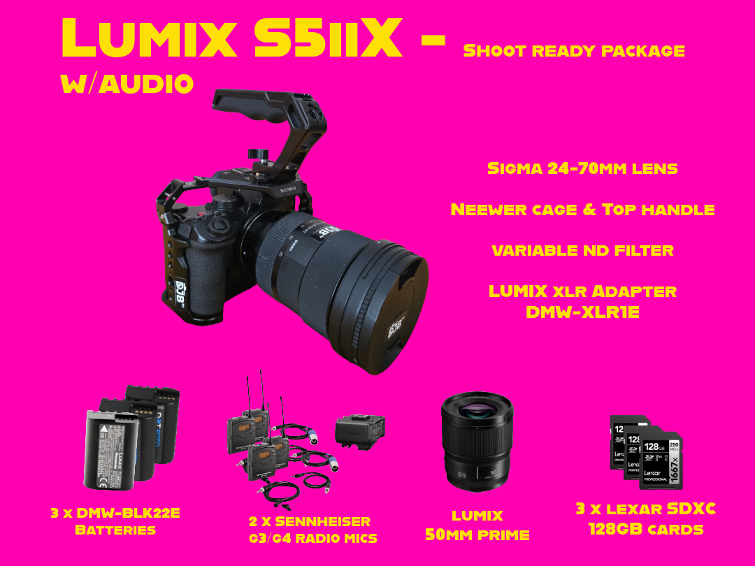 Panasonic lumix s5iix full frame camera shoot ready package with audio