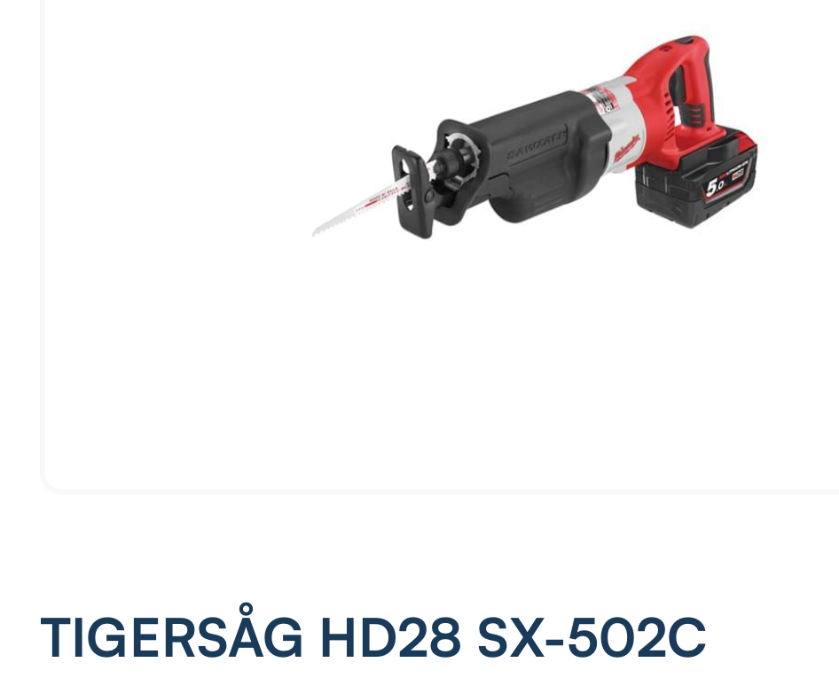 Tigersåg milwaukee heavy duty sx 28v 