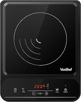 Vonshef single induction hob – 2000w portable induction cooker