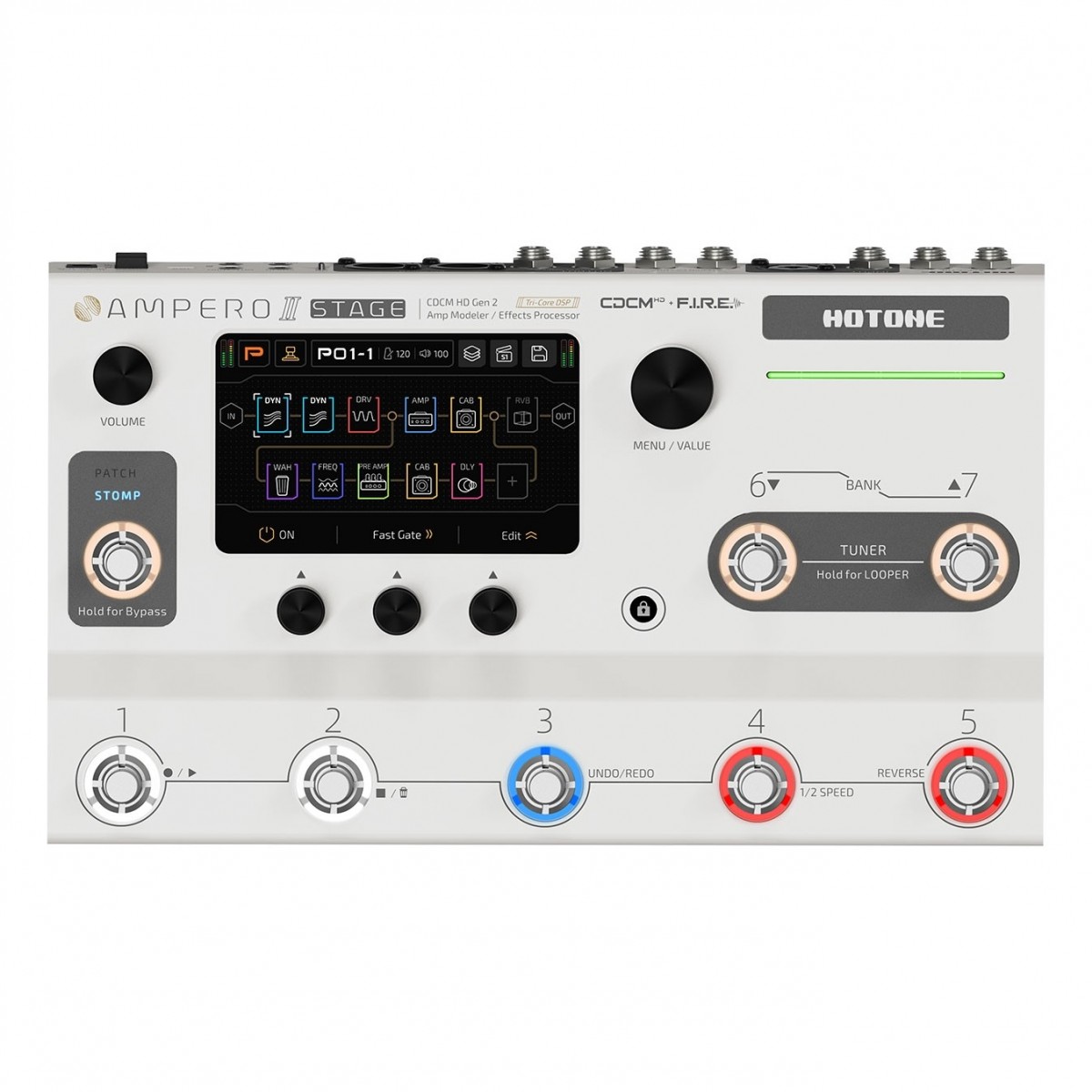 🎸 hotone ampero ii stage – multi effects pro (alt-i-ett gitar rigg)
