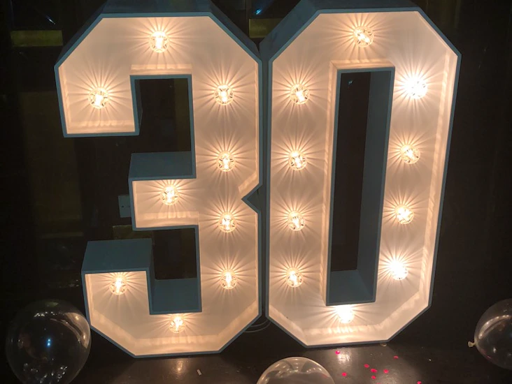 Light up numbers