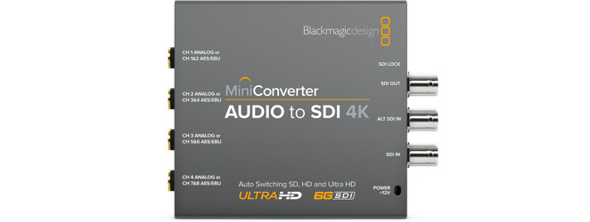 Blackmagic design audio to sdi 4k