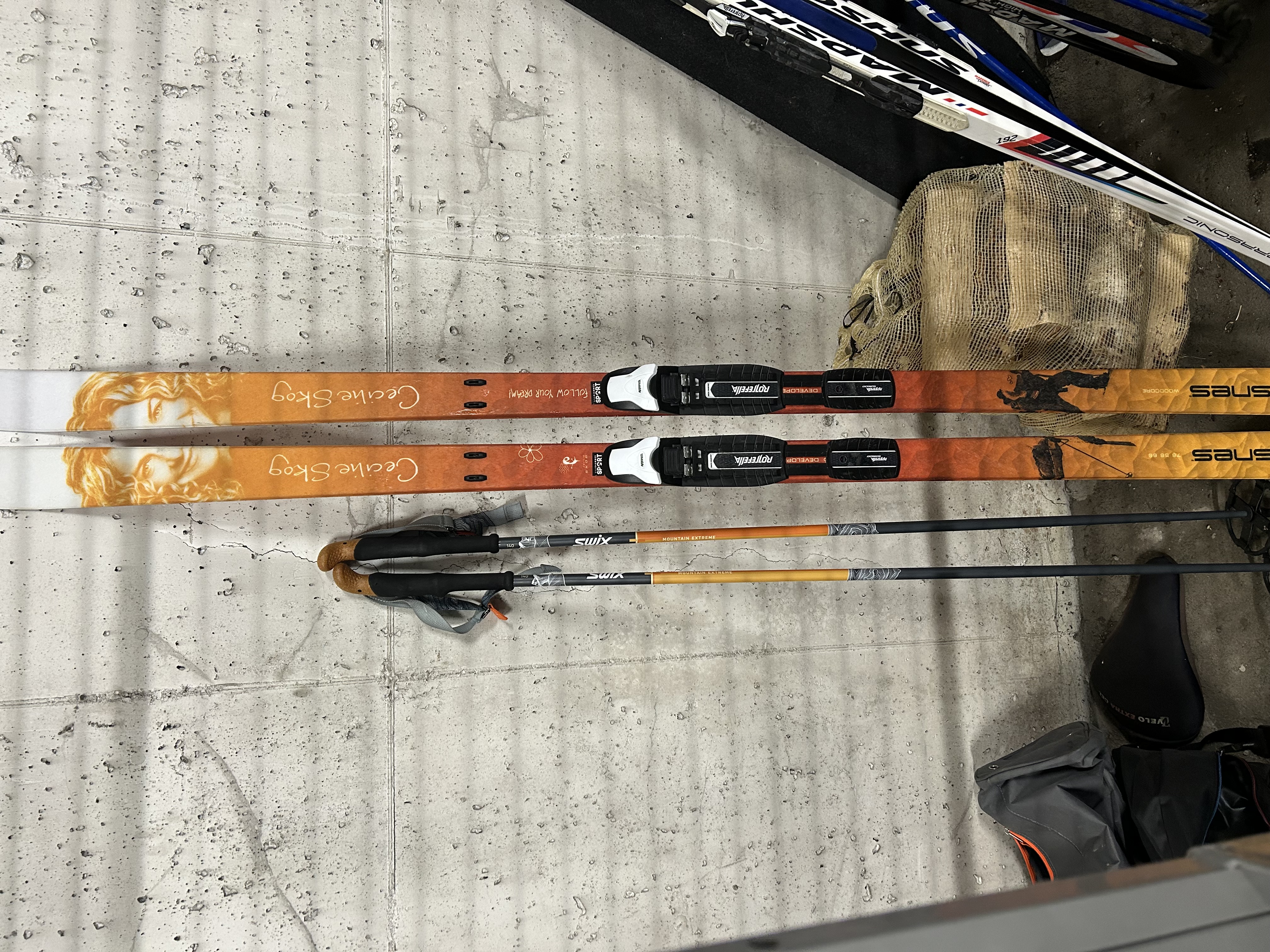 Fjellski cecilie skog, staver og sko