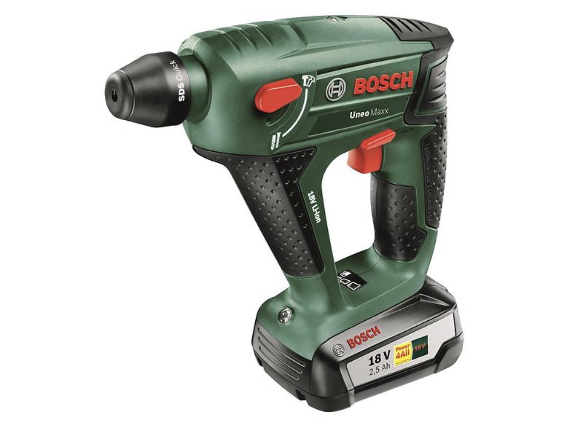 Bosch uneo maxx 18v borhammer – bor, hammer og skrutrekker (med batteri og bor)