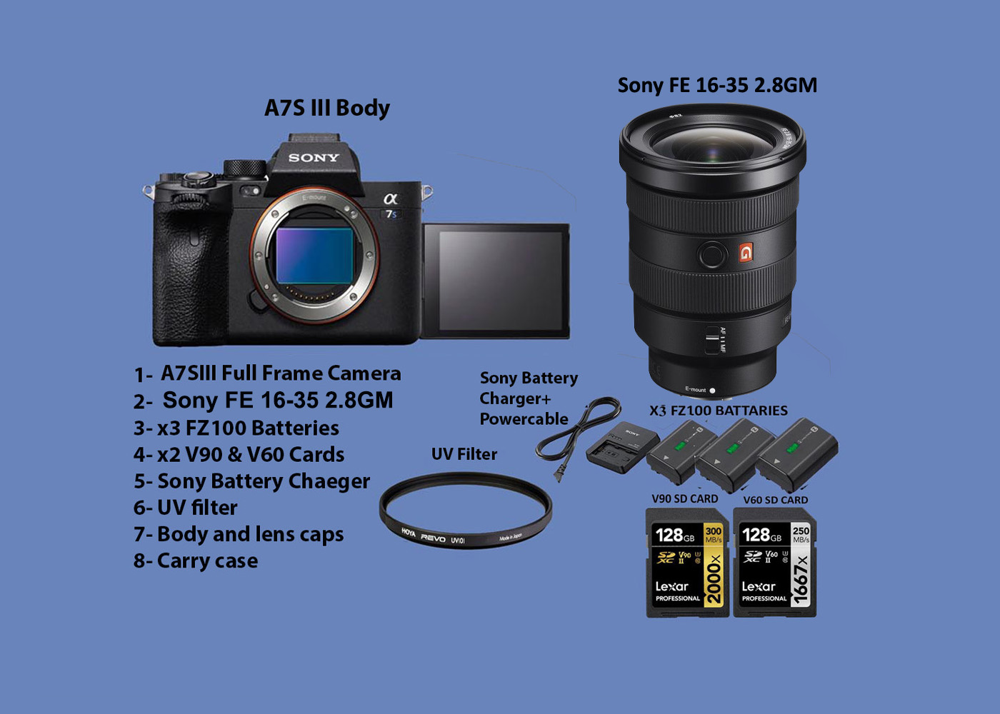 Sony a7siii,  a7s iii, a7s3, a7 siii plus sony 16-35 2.8gm lens