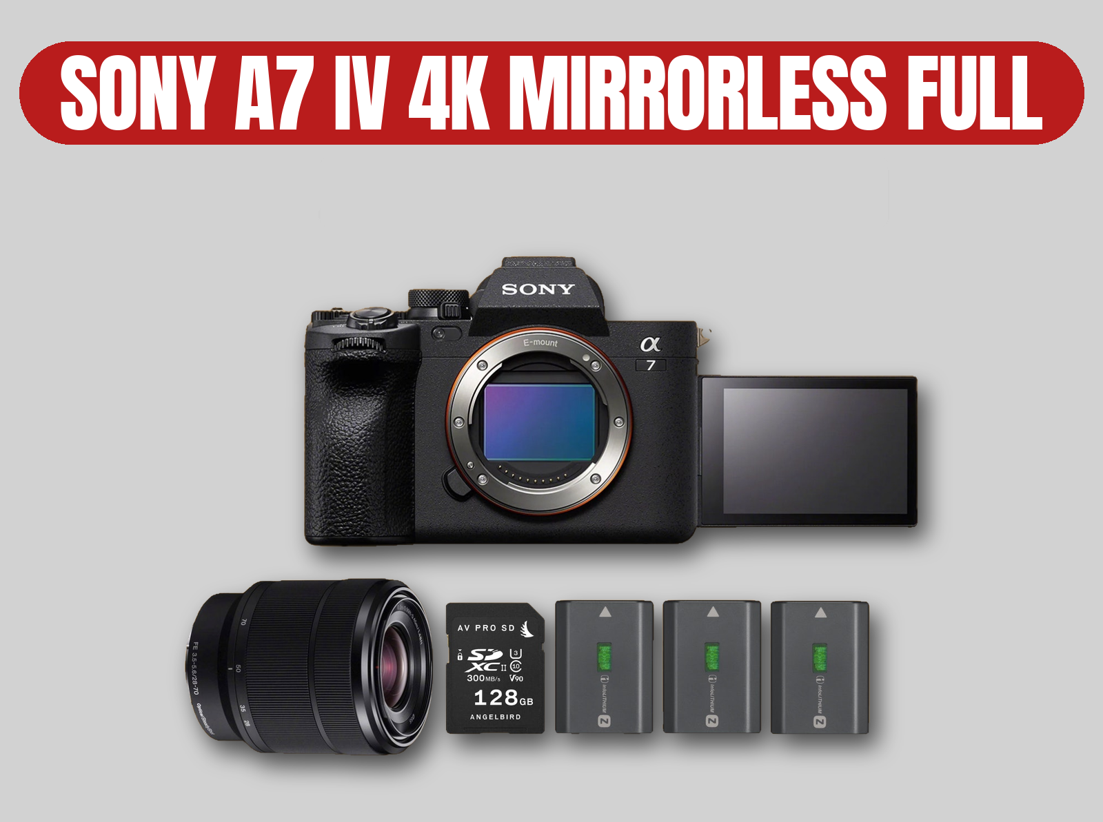 Sony a7 iv mirrorless full frame camera | 4k / a7iv / a7 4 / zoom lens