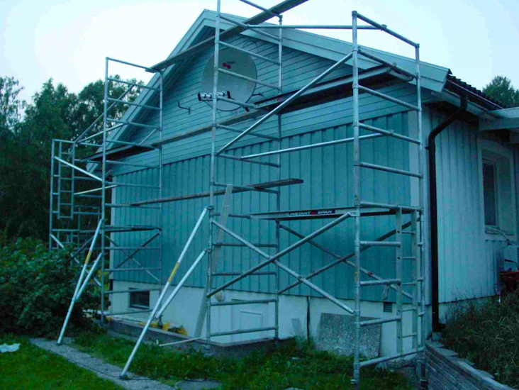 7 meter lätt aluminiumställning på hjul!