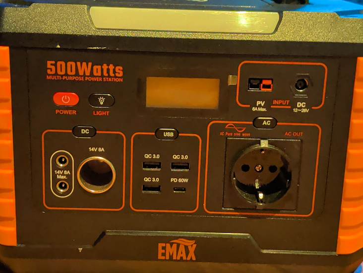 Powerbank 230 volt 500w, 519wh