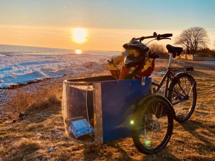 Nihola eldriven lådcykel, snabb