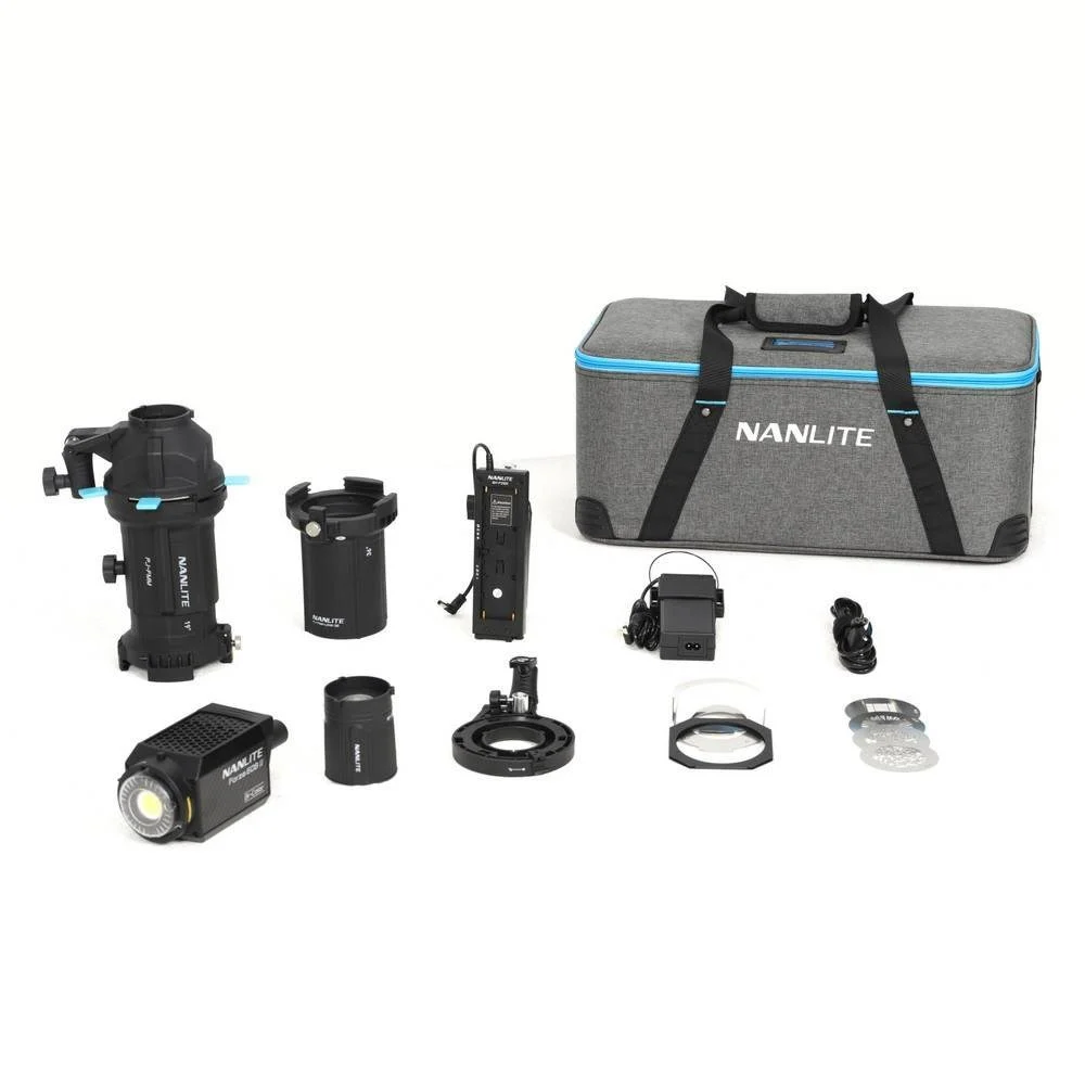 Nanlite forza 60c rgblac led light with projector mount attachment